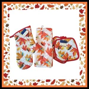 SIX [6] PIECE SET ☆ FALL LEAVES ☆ KITCHEN LINENS